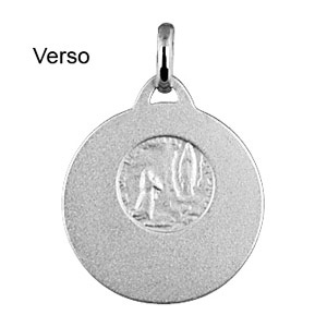 Pendentif Médaille Vierge ronde en argent