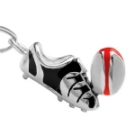 Pendentif Chaussure et ballon de rugby en argent