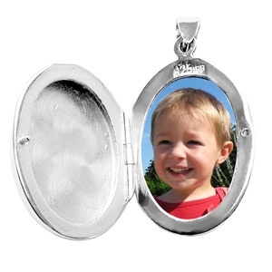 Pendentif cassolette Ovale en argent