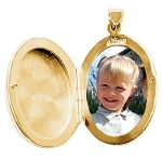 Pendentif cassolette Ovale vermeil