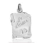 Pendentif Parchemin " Je t'aime " en argent