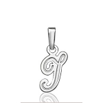 Pendentif lettre " I " en argent - lettrine anglaise