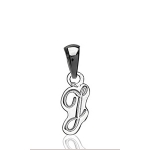 Pendentif lettre " J " en argent - lettrine anglaise