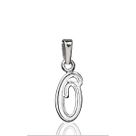 Pendentif lettre " O " en argent - lettrine anglaise