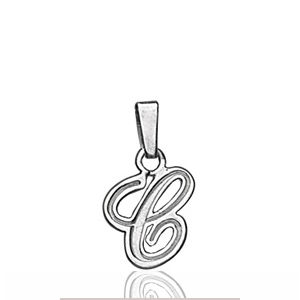 Pendentif lettre " C " en argent - lettrine anglaise