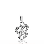 Pendentif lettre " C " en argent - lettrine anglaise