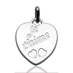 Pendentif Coeur " Je t'aime " en argent