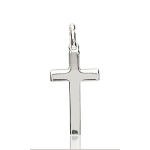 Pendentif Croix Chrétienne plate en argent