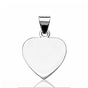 Pendentif Coeur en argent à graver - petit modèle