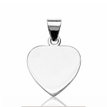 Pendentif Coeur en argent à graver - petit modèle