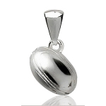 Pendentif Ballon de rugby en argent - grand modèle