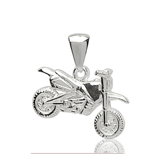 Pendentif Moto cross en argent