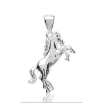 Pendentif Cheval cabré en argent