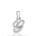 Pendentif lettre " G " en argent - lettrine anglaise