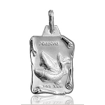 Pendentif zodiaque parchemin Poisson en argent brillant