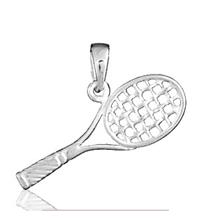 Pendentif Raquette de tennis en argent