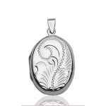 Pendentif cassolette Ovale en argent