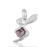 Pendentif Fée pierre violette en argent