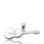 Pendentif Guitare sèche en argent