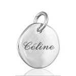 Pendentif Galet en argent à graver - petit modèle