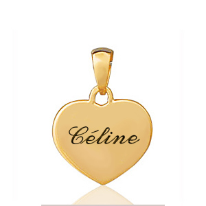 Pendentif Coeur vermeil à graver - petit modèle