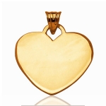 Pendentif Coeur vermeil à graver - grand modèle