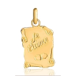 Pendentif Parchemin " Je t'aime " plaqué or