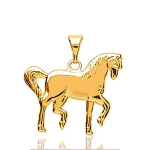 Pendentif Cheval plaqué or