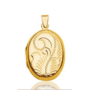 Pendentif cassolette Ovale vermeil