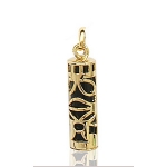 Pendentif Tribal type Tiki plaqué or