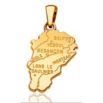 Pendentif Franche Comté plaqué or
