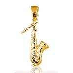 Pendentif Saxophone plaqué or