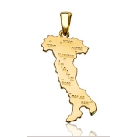 Pendentif Italie plaqué or - grand modèle