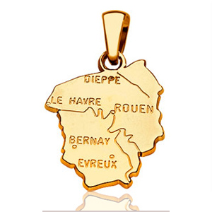 Pendentif Haute Normandie plaqué or