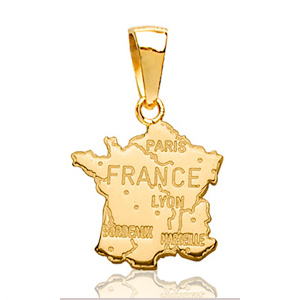 Pendentif France plaqué or