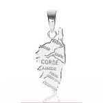 Pendentif Corse en argent rhodié - modèle moyen