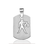 Pendentif zodiaque Balance plaque G.I. en acier