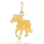 Pendentif Cheval au galop plaqué or