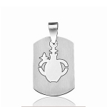 Pendentif zodiaque Verseau plaque G.I. en acier