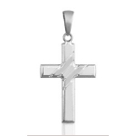 Pendentif Croix Chrétienne large en argent