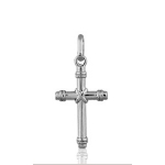 Pendentif Croix Chrétienne bois en argent - petit modèle