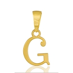 Pendentif lettre " G " plaqué or - lettrine anglaise stylisée - petit modèle