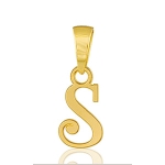 Pendentif lettre " S " plaqué or - lettrine anglaise stylisée - petit modèle