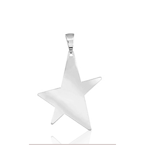 Pendentif Etoile en argent à graver - petit modèle