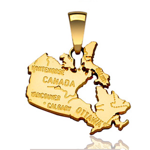 Pendentif Canada plaqué or