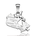 Pendentif Canada en argent rhodié