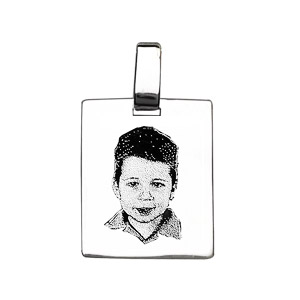 Pendentif photo en argent