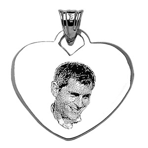 Pendentif photo coeur en argent